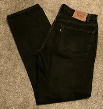 Vintage Levis 505 38x34 Mens Jeans Straight Leg Red Tab Black 90s Y2K Mexico