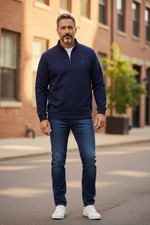 izod 1/4 zip pullover Mens Long Sleeve Fleece Mock Neck Logo Embroidered Sport