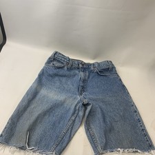 Levis Men s 33 Vintage Orange Tab 550 Relaxed Fit Tapered Cut Off Jean Shorts