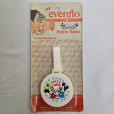 Vtg 1992 Disney Evenflo Pacifier Holder, Baby Mickey/Minnie Patty Cake, New