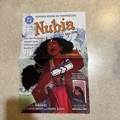 Nubia Too Real Promo FOLDED Poster  Robyn Smith art DC Comics