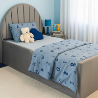 New Kids Bed Frame Panel Plush Velvet Upholstered Toddlers Gas Lift Storage UK