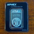 APMEX 1 oz Silver Bar .999 Fine Shape Bar Precious Metal Content 1 oz