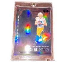 2020 Panini Illusions Rookie Hologram Justin Herbert #7 Chargers Football Card. rookie card picture