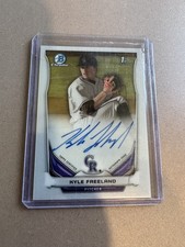 2014 Bowman Draft Kyle Freeland Chrome Auto 1st Prospect #BCA-KF Rockies
