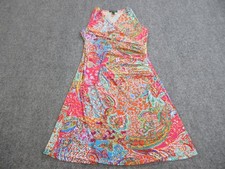 Lauren Ralph Lauren Dress Womens Large Multicolor Paisley Sleeveless Summer Boho