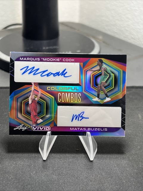 2022-23 Leaf Vivid - Colorful Combos Matas Buzelis, Mookie Cook #CC-42 /25 RC