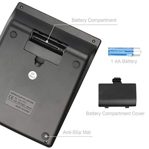 Solar-Batterie-Taschenrechner | 12-stellig | Tax-Modus - Bild 3 von 4
