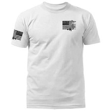 US Gun Flag Crest USA American Pride Patriot Patriotic Graphic T-shirt