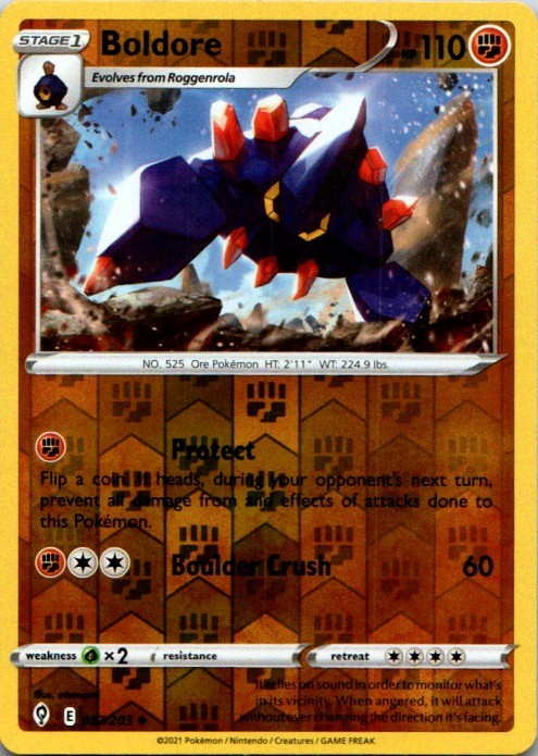 Boldore 52/73 Uncommon 2021 NM Pokemon Card