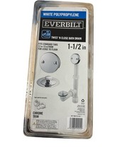Everbilt Twist and Close 1-1/2 in. White Poly Pipe Bath Waste and Overflow Drain