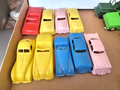 1950's Unbranded Moulded Plastic Vehicle Collection Nice Condition