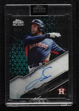 2020 Topps Chrome Black Green Refractor 38/99 George Springer #CBA-GSP Auto 0f5t