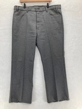 Vintage Levi's Pants Mens 42x28 Gray Dacron Polyester 1995 USA Made Black Tab