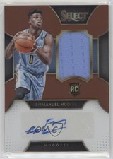 2015 Panini Select Rookie Materials Copper Prizm 32/49 Emmanuel Mudiay Auto i5q