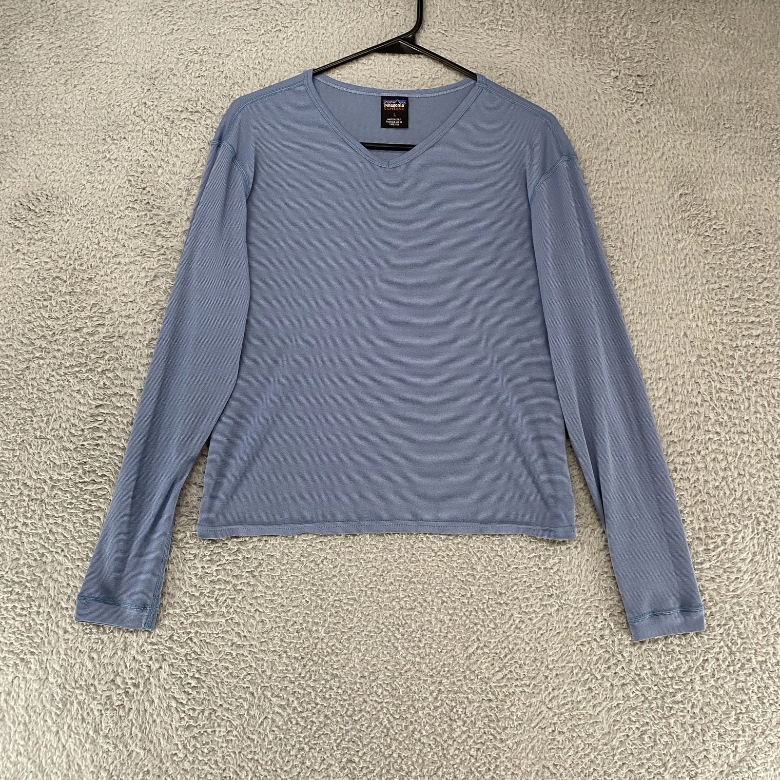 Patagonia Base Layer Top Womens Large Capilene USA Made Outdoor Hiking Baselayer