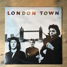 Wings London Town 1978 Capitol Records Vinyl Lp Poster,  VG+/NM