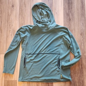 Melanzana Men's Micro Grid teal XXL Pullover Hoodie Bluish Green Leadville CO