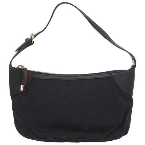 Gucci GG Canvas Handbag Black Women's Used From Japan