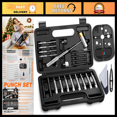High-Quality Punch Set with Hammer, Roll Pin & Pin Punch Tools, Organizer Box