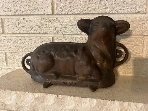 Antique Griswold Cast Iron Lamb Sheep No. 866 Cake Mold Pan