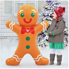 Inflatable Gingerbread Man Christmas Blow Up New Outdoor Decorations