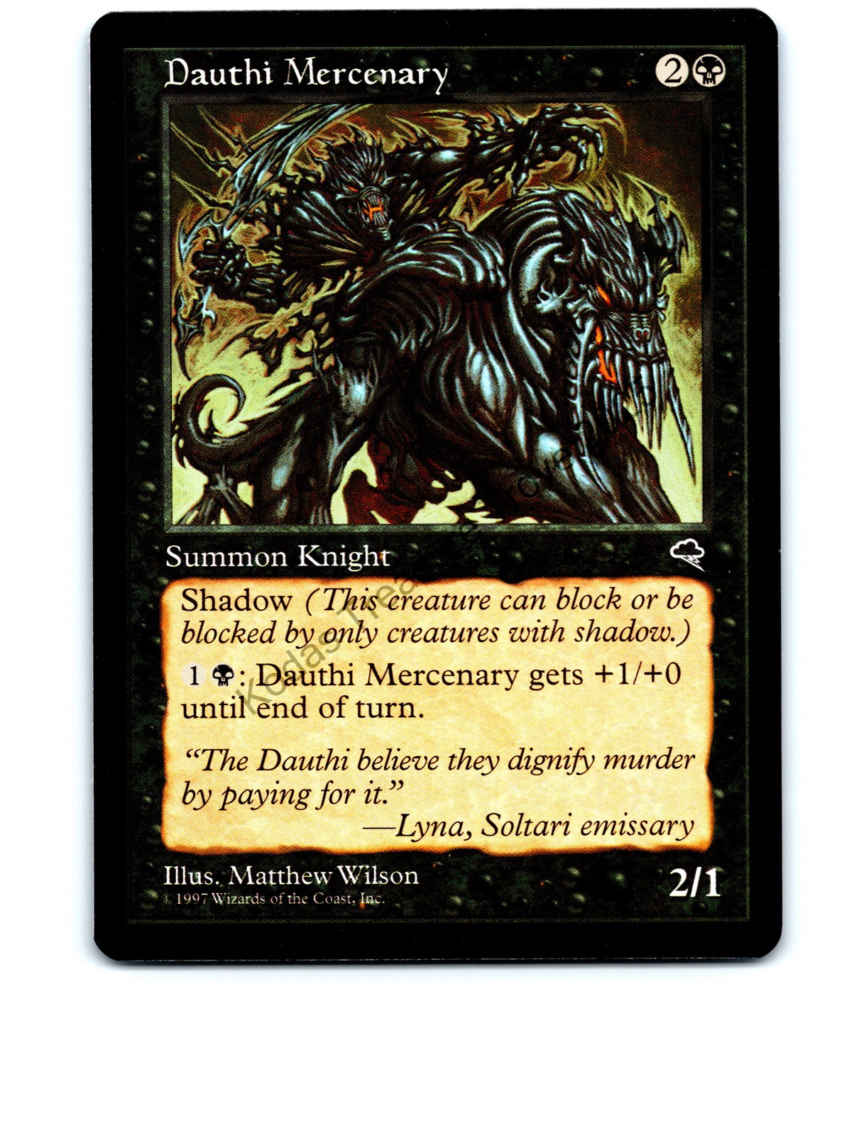 Dauthi Mercenary #124 Uncommon Black Tempest MTG NP Near Mint or Better