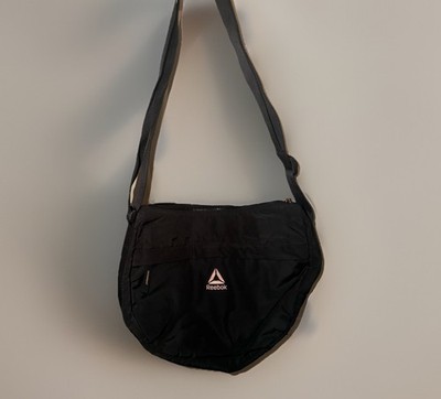 Reebok Women s Sophie Crossbody Bag Black Sporty Hobo Style 100% Polyester Bag