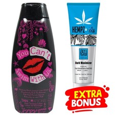 Ed Hardy You Can't Swim With Us Tanning Bed Lotion  BONUS FREE HEMPZ LOTION