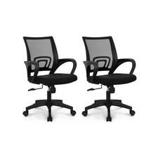 Ergonomic Mesh Office Desk Computer Gaming Chair 2pk Black w Adjustable Features