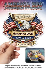 America 250 Adhesive Sticker 17762026 Patriotic Decal Americas 250 Years America 250 Adhesive Sticker 17762026 Patriotic Decal Americas 250 Years