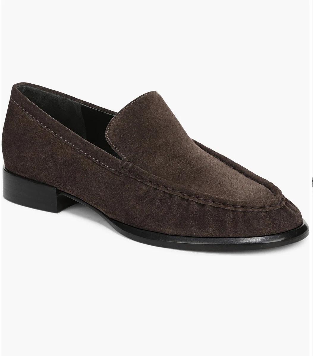 Vince Robin Brown Suede Leather Square Toe Penny Loafer Womens US 10 M EU 41 Vince Women main image 3