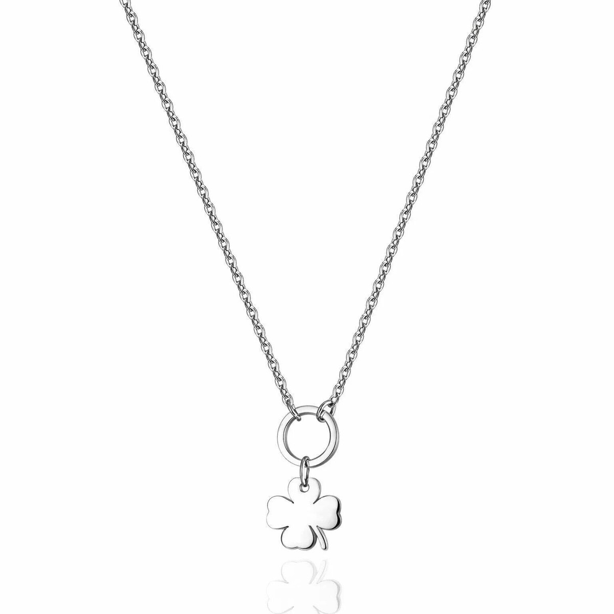 Collana Donna S'Agapò Stellar in Acciaio con Pendente Cuore Lucido