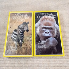 National Geographic Video VHS Lot: Zebra  Urban Gorilla 1992 Nature SEALED NEW