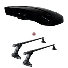 Dachbox Thule Vector M + Dachträger Thule SquareBar für Mercedes S-Klasse W126