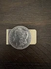 VINTAGE 1881 MORGAN SILVER DOLLAR COIN  MONEY CLIP
