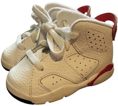 Nike Air Jordan 6 TD Carmine White Red Sz 4c Toddler DV3606-162