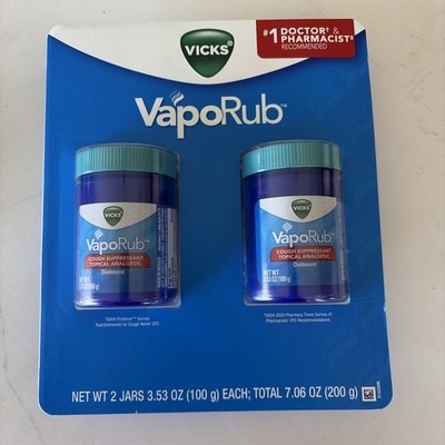 Vicks VapoRub Cough Suppressant 2 Jar Pack EXP 07/2026