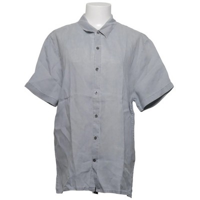 Standard James Perse, Kurzarmhemd, Größe: M, MKO3507, Grau, Leinen, Herren #AKM