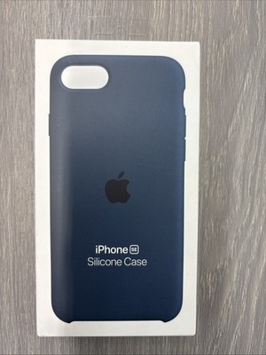 NEW OEM Apple Abyss Blue Silicone Case Cover for iPhone 8 7 6 6S SE