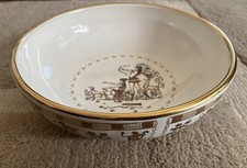 Vintage Greek Pottery Bowl Ceramotechnica A Xipolias 24k Gold Artemis 17cm