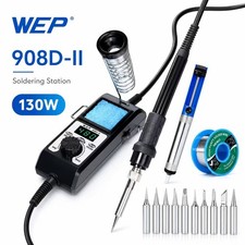 110V Rework Digital Soldering Station Kit 130W Desoldering Repair Tool LED