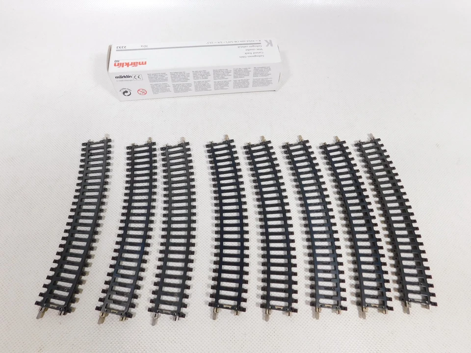 DP57-1# 16x Märklin H0 AC 2232 Track Piece K-Track Curved Very Good +1x Box - Image 3 of 4