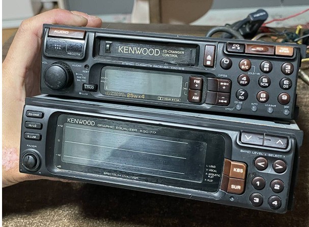 Kenwood KRC-919 KGC-717 Cassette Equalizer Deck Player Set Working