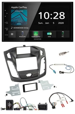 Kenwood Bluetooth Lenkrad DAB USB 2DIN Autoradio für Ford Focus 2011-2014 - Bild 1 von 4
