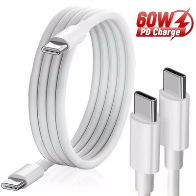 For iPhone 17 16 Pro 15 Plus Type C to USB C Fast Charging 60W PD Data Cable Lot