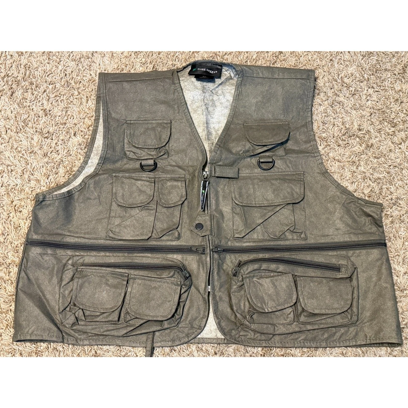 Frogg Toggs Men's Olive Green Cascades Classic50 Fly Vest Size X-Large