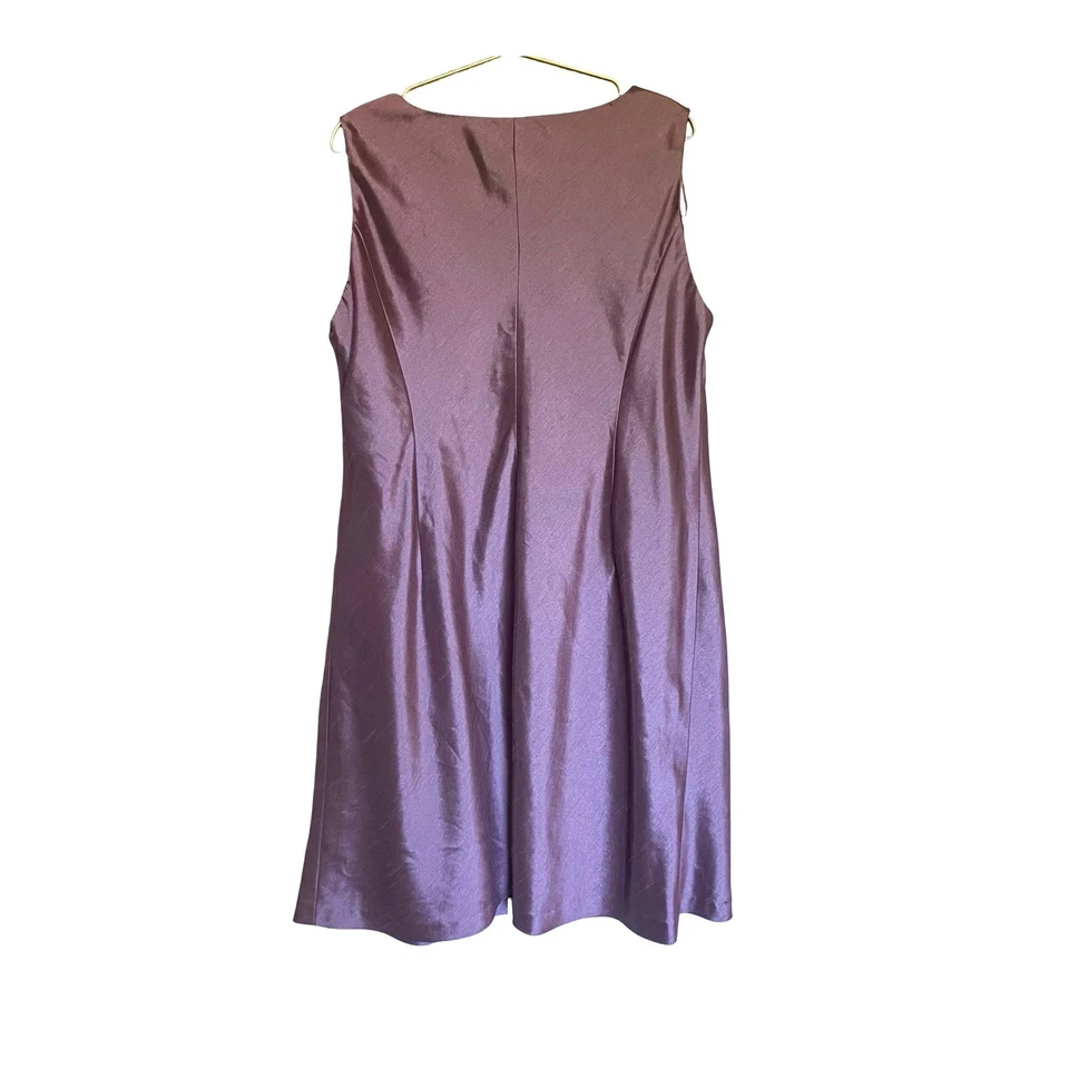 R&M Richards Womens Petite 24WP Purple Sleeveless Sheath Dress Formal Occasion - Image 2 of 4