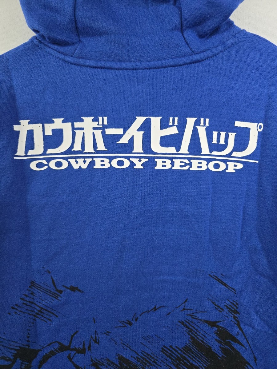 Cowboy Bebop Spike Spiegel Contrast Zip Hoodie Mens Small Atsuko