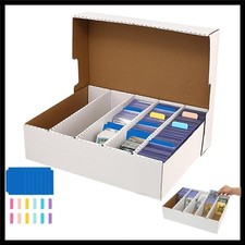 Trading Card Storage Box - 4000 Count Capacity with Easy Access Dividers